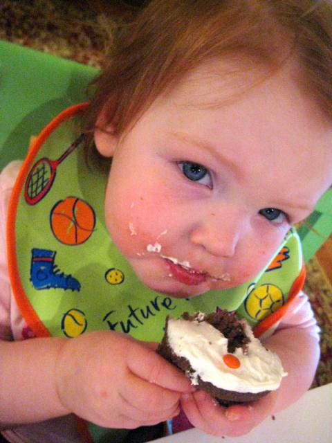 Don't mess with a girl and her cupcake...