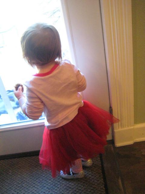 Still clutching a handful of cupcake