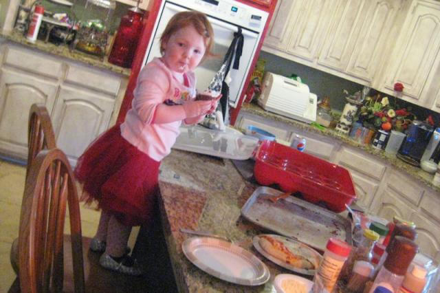 Sneaky birthday girl!