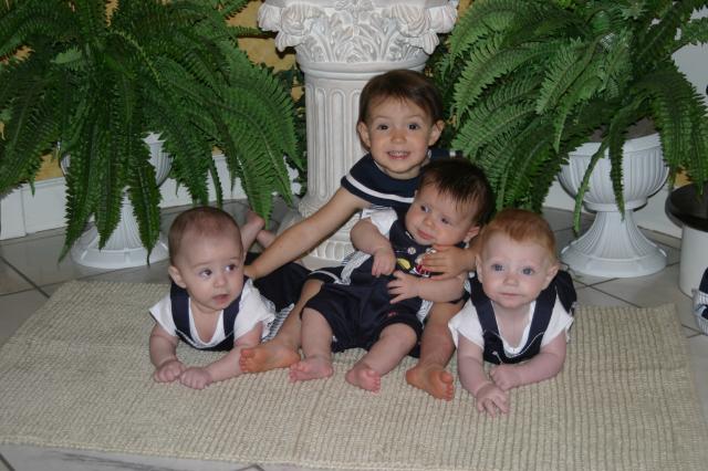 Pssst, Tyler! Camera's this way! (This is probably the best shot we got of all 4 of them.)