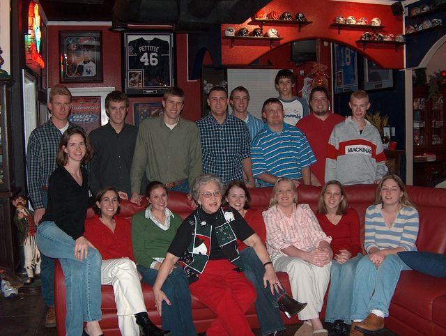 All the cousins, Grandma, spouses & friends