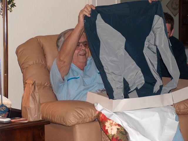 New clothes for Papaw!