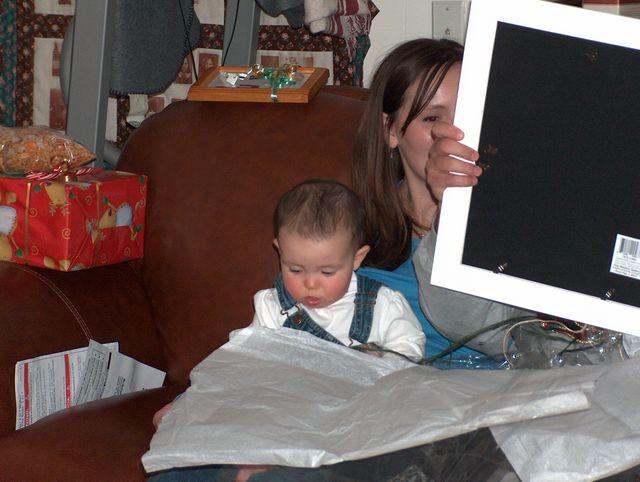 Or maybe she just wants the tissue paper!