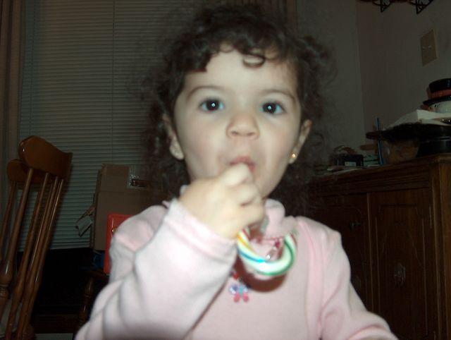 My present came with a candy cane! Yum!