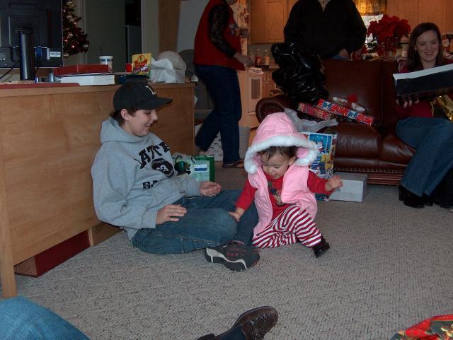 Isn't my new pink coat pretty, Daniel?