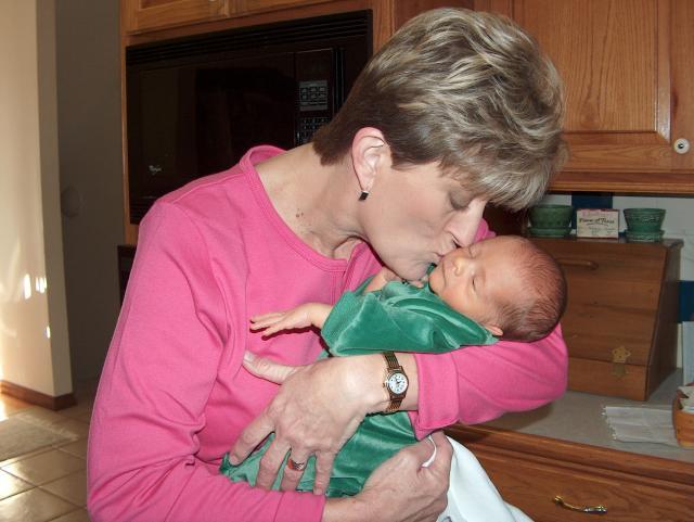 A Christmas kiss from Gammy