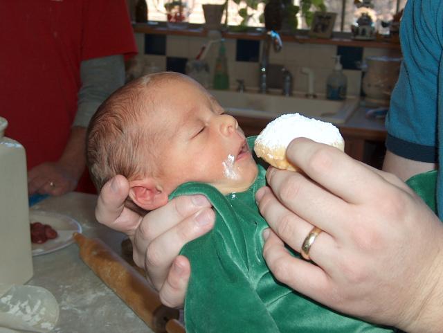 No, we really didn't give him anything -- just smeared the sugar on his face. That's bad enough, isn't it?