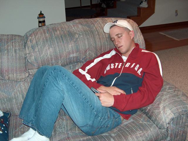 Boot camp wore him out!