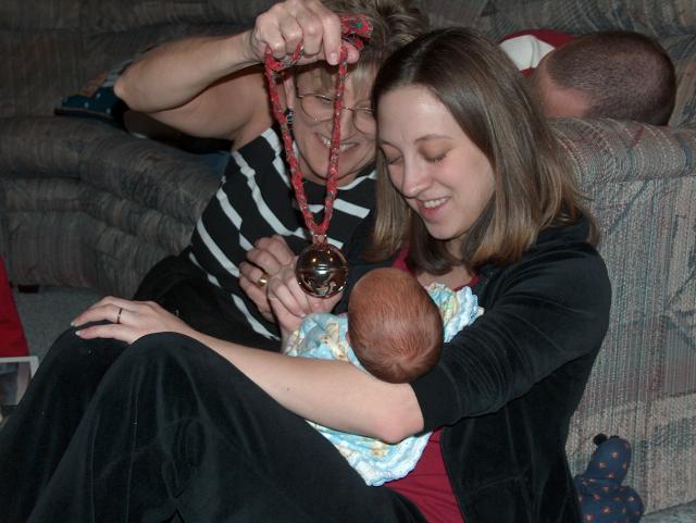 He even slept through Gammy ringing the bell in his ear!
