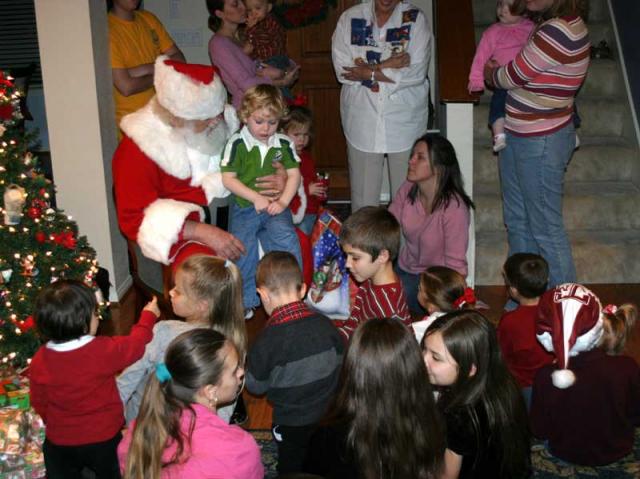 The Santa crowd