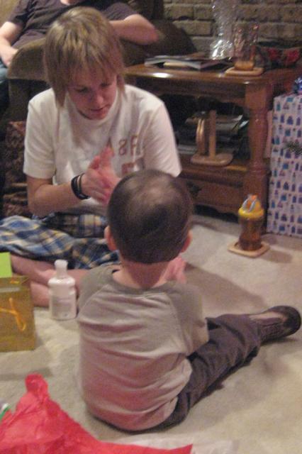 Trying out Michelle's new lotion