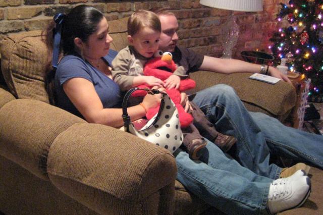 Sitting with Dorelia, Steven & Elmo