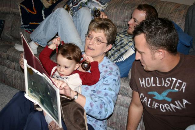 A little more interested in the bell than the book