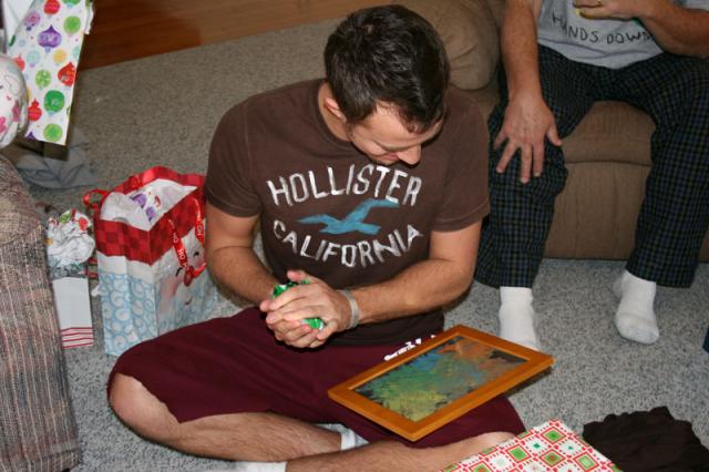 Uncle John finally gets a Tyler original! (Yes, Uncle Dan got one, too.)