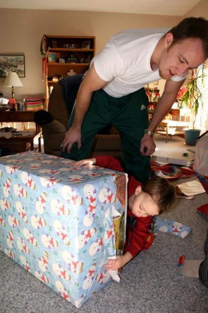 Uncle D inpecting Tyler's work