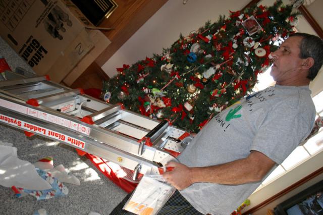 Papa and his new ladder
