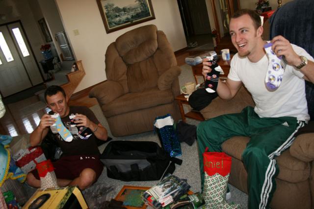 Nice socks, Uncle D and Uncle J!