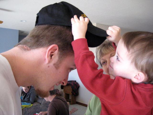 Let me help you with your hat, Uncle D