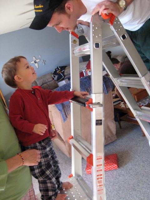 Trying out Papa's ladder