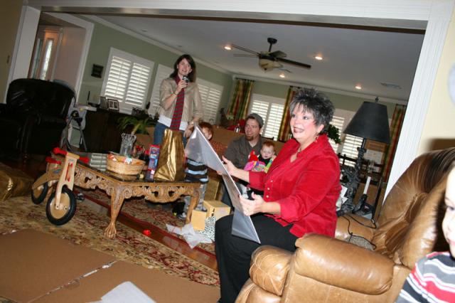 We surprised her with a family picture!