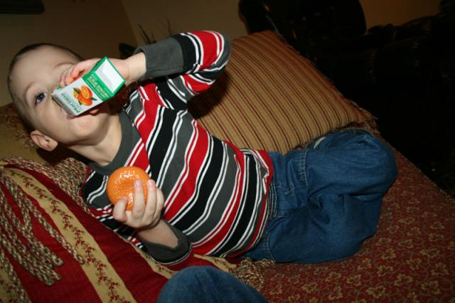 Mmmm, this is the best fake orange juice I've ever tasted!