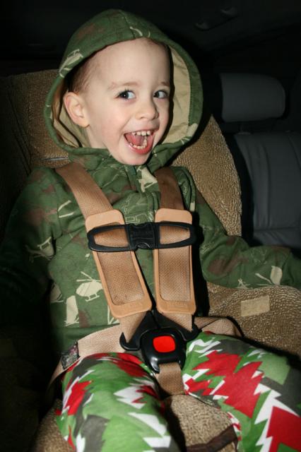 Headed to Coco & Papa's on Christmas morning!