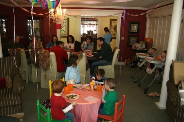 Birthday lunch with everyone (minus a few at the table in the back)