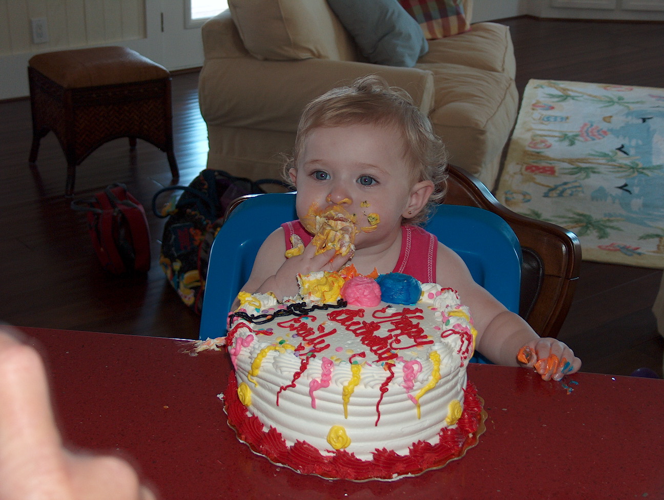 Emily, the icing queen!