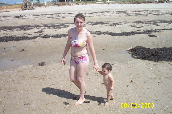 Walking the Beach with Mama