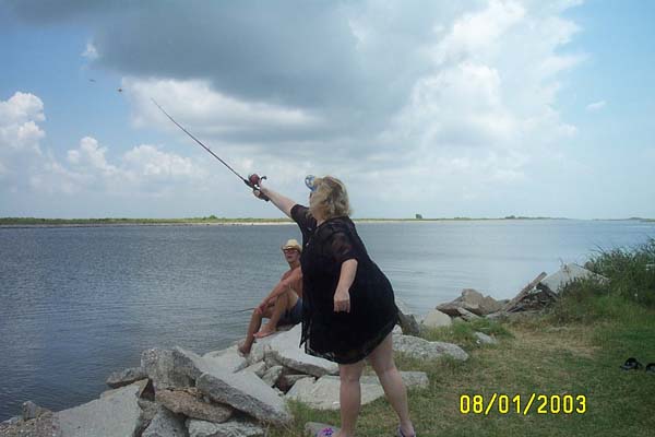 Trying to Catch Her First Fish