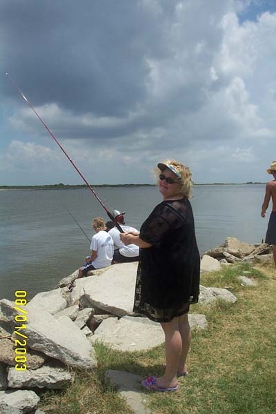 Trying to Catch Her First Fish