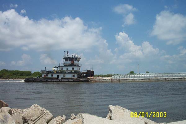 A Barge Passing Through