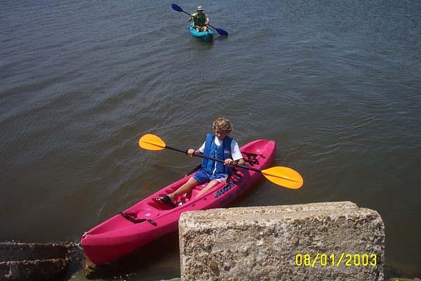 Evan in the Kayak