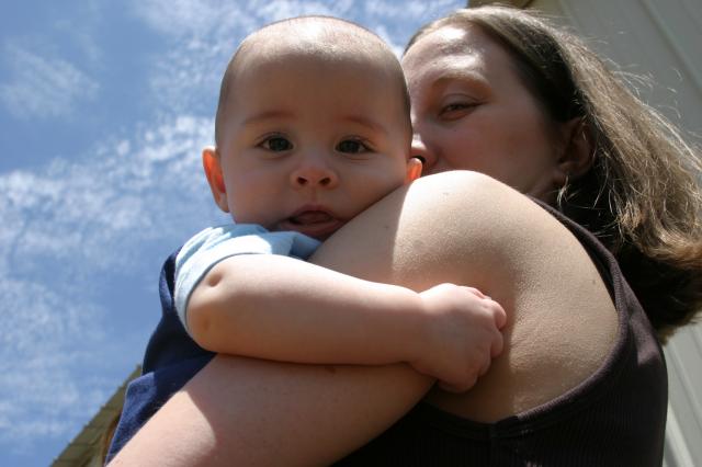 Tyler wishing he could get in the moonbounce