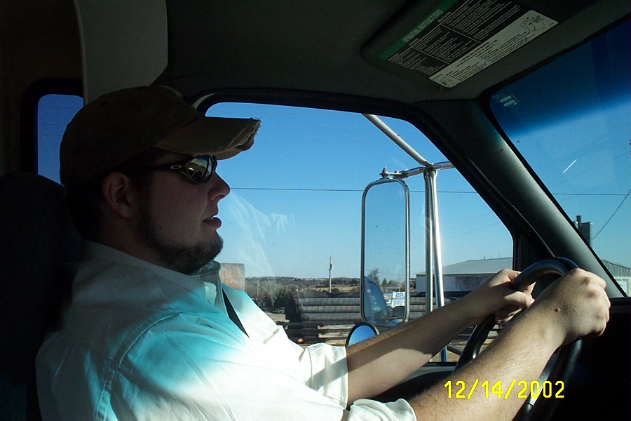 Jake Driving the U-Haul - Leaving Stillwater Behind for Good!