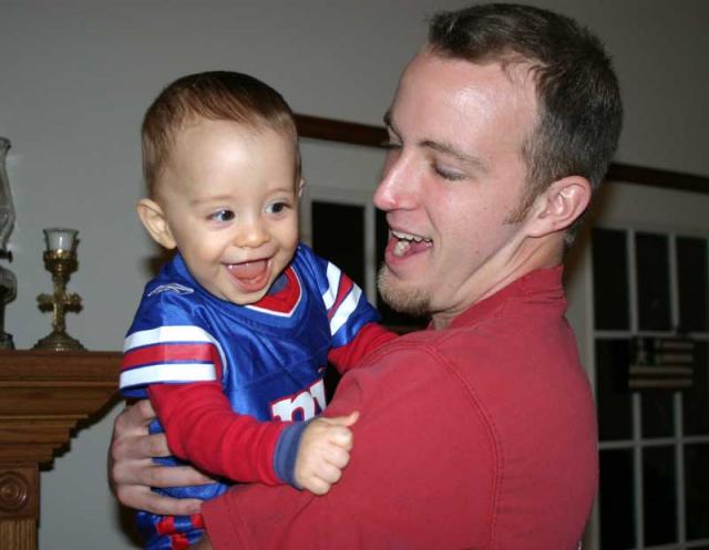 Giggling at silly Gammy