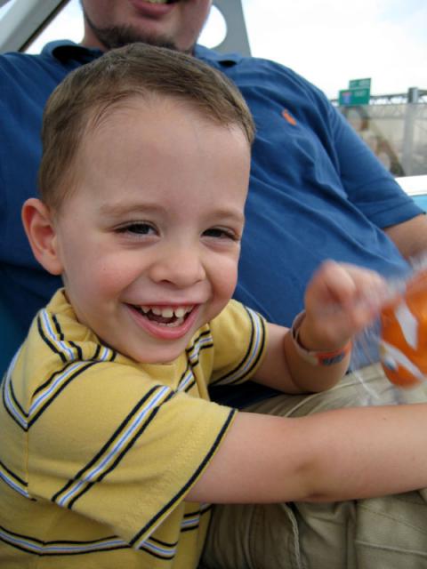 but he really did have fun on the ferris wheel!