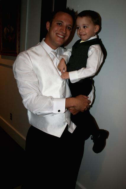 The groom and the ring bearer