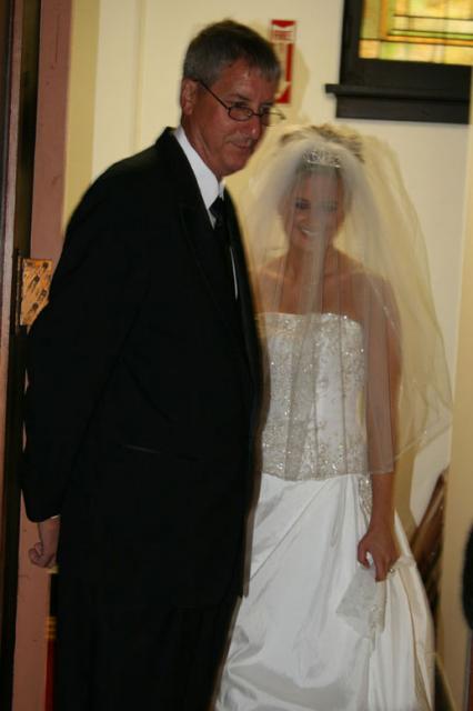 Getting ready for the big walk down the aisle