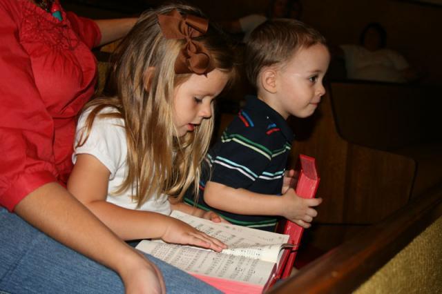 Patiently waiting their turn to rehearse