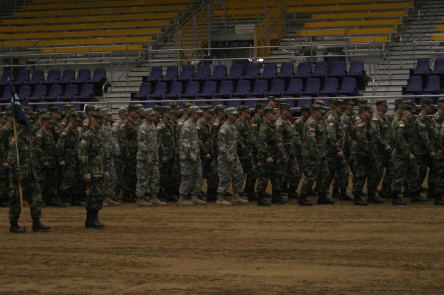 Marching out after the ceremony