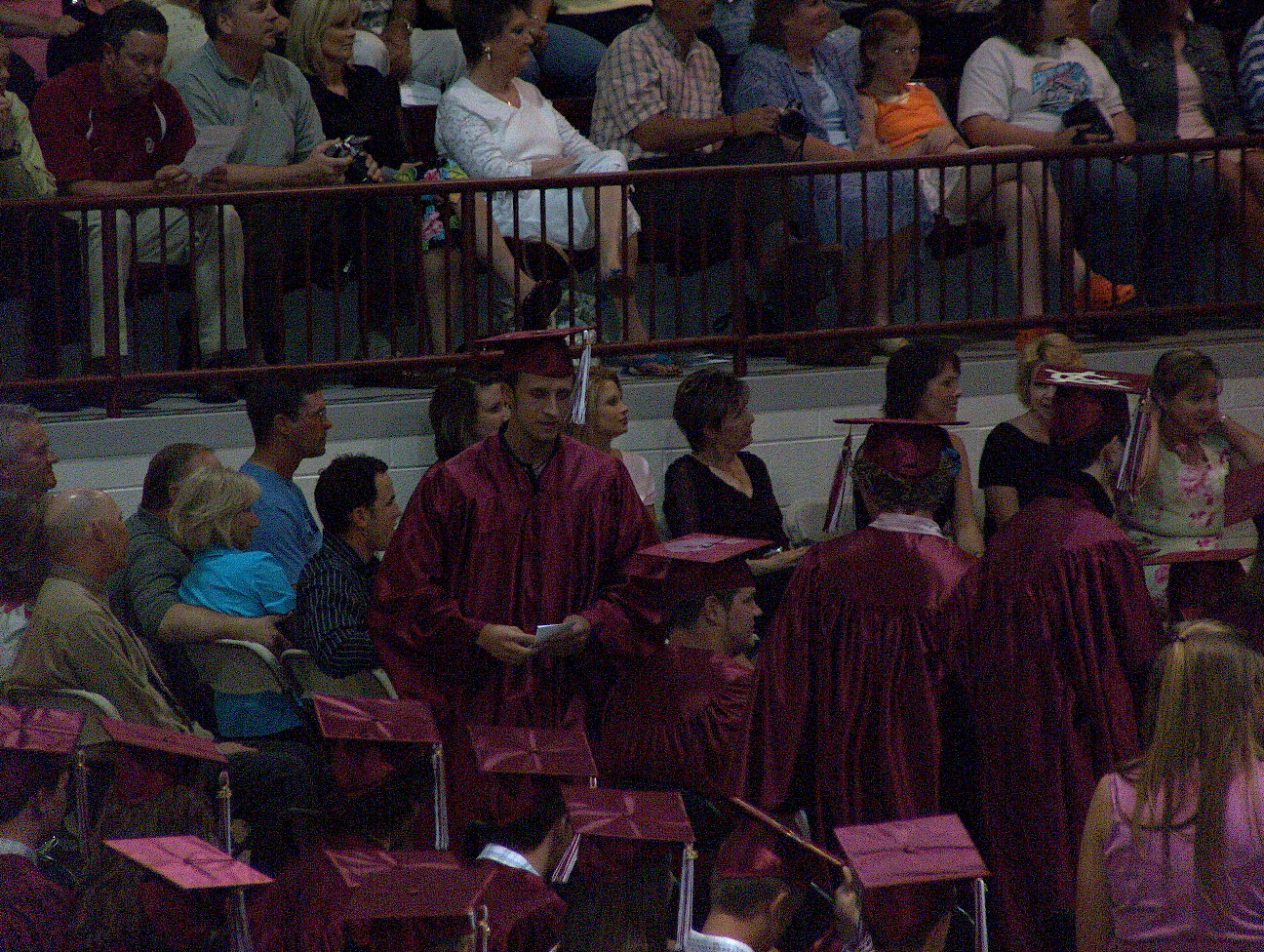 There's the graduate walking back to his seat! (We did manage to get this picture...)