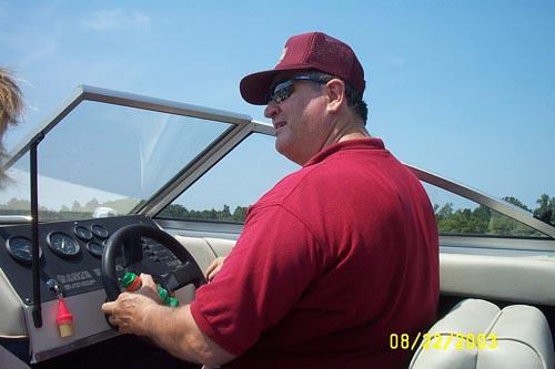 Bob Driving the Boat