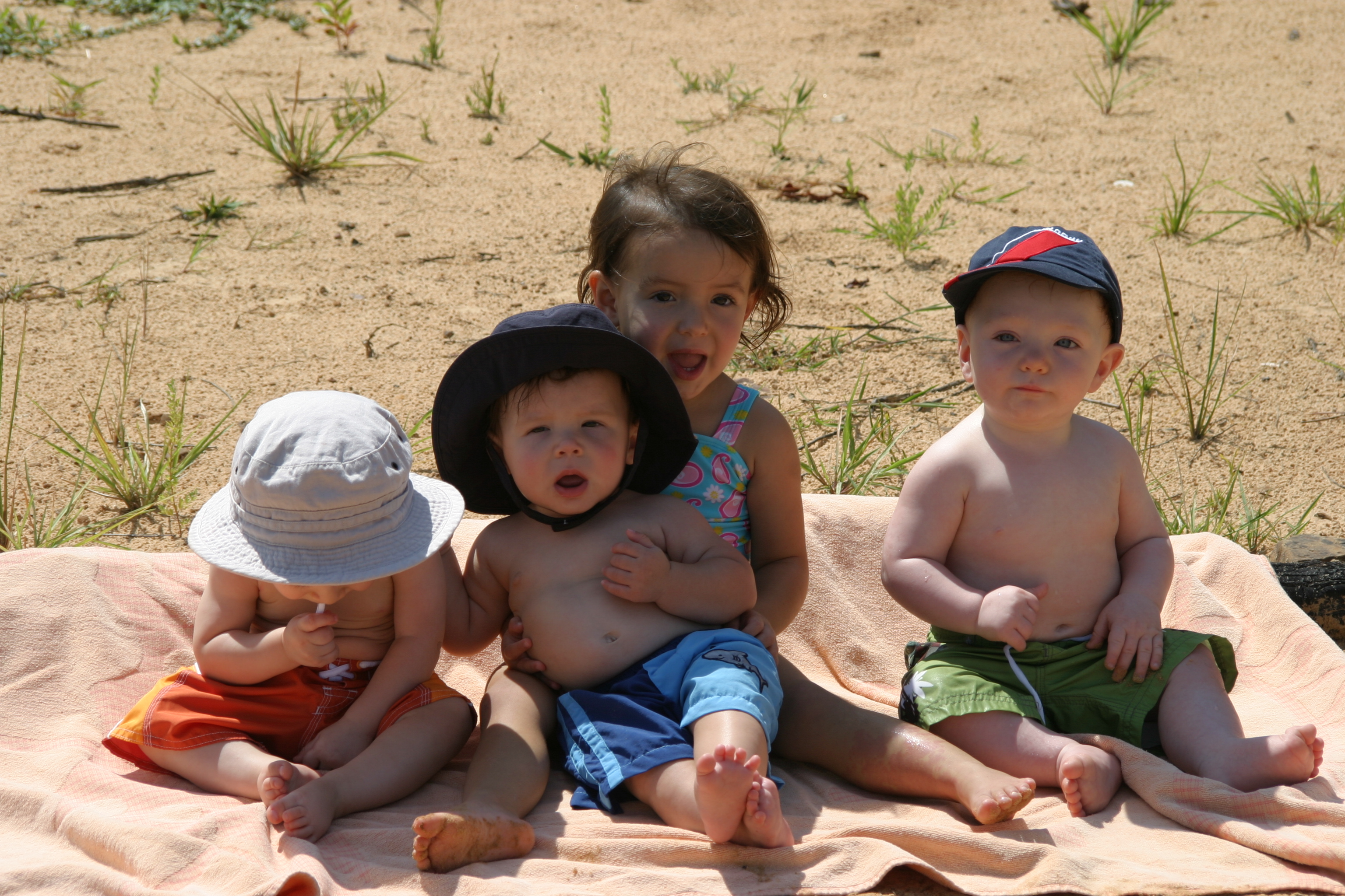 Cantrell kids (Tyler was fascinated by the string on his swimsuit)