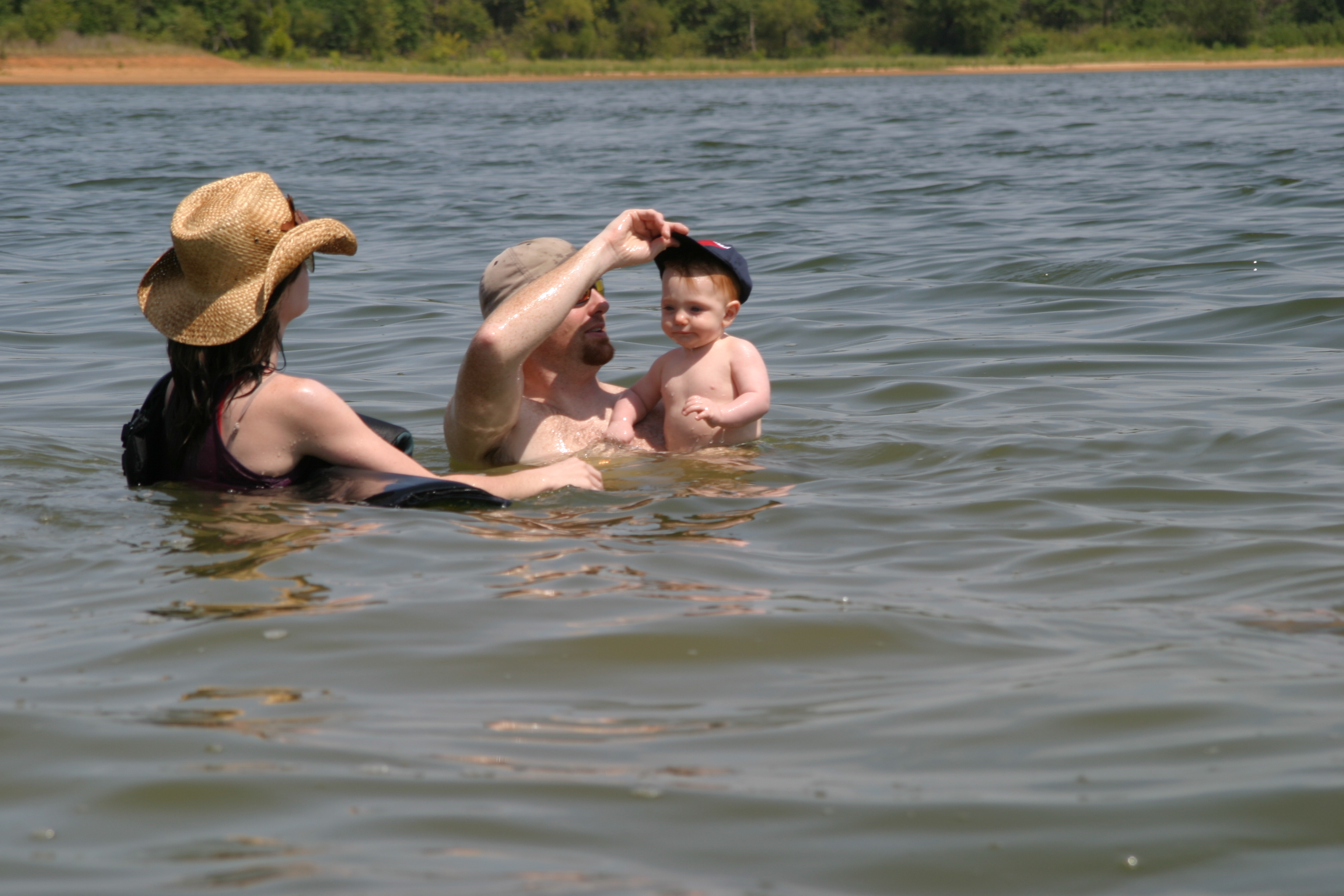 Toren survived his first lake dunking!