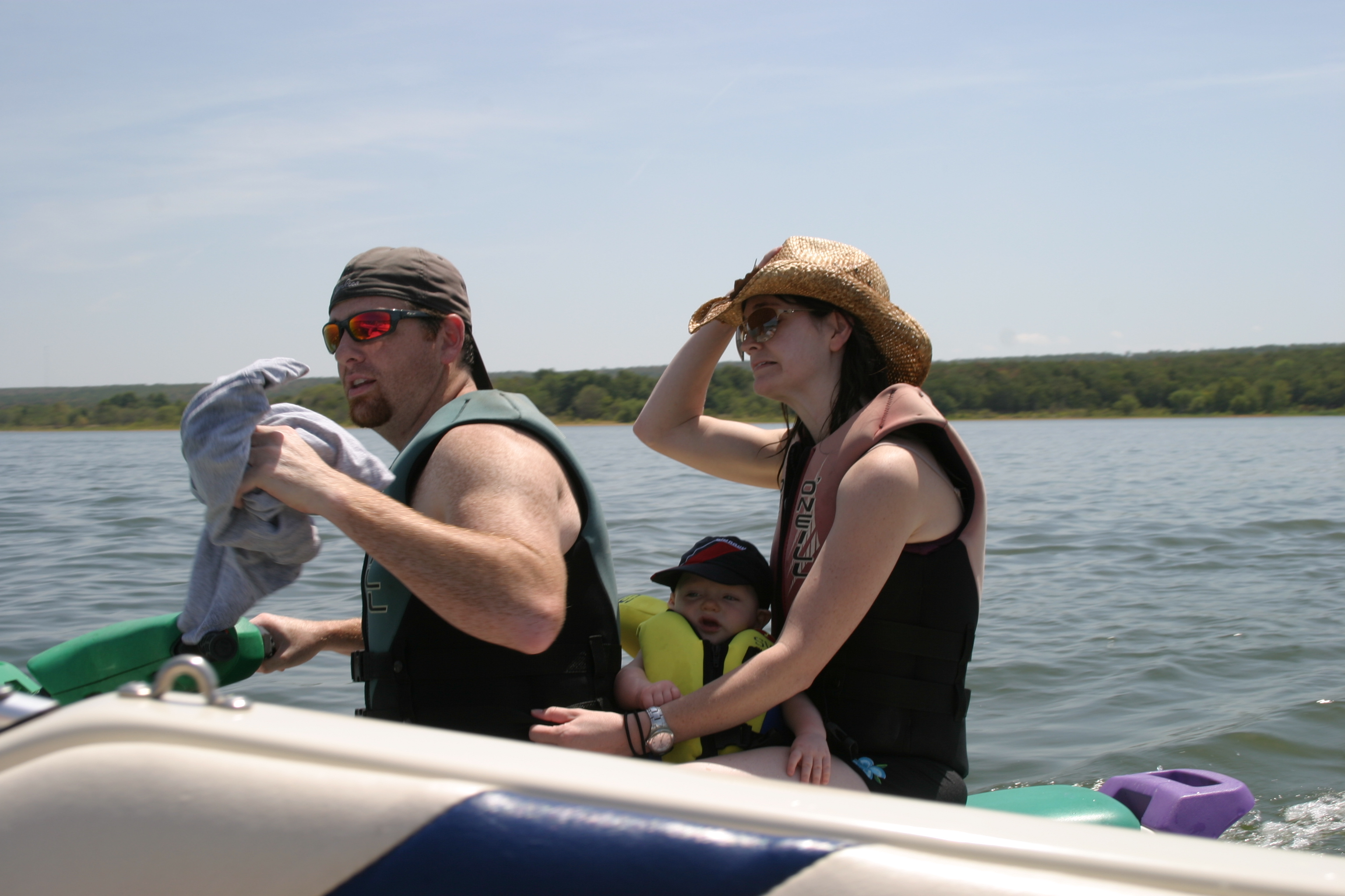 Kyle, Toren & Jen on the sea doo