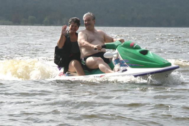 Nanna & Granddaddy on the Sea Doo