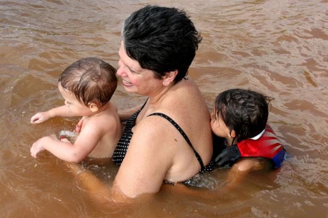 Enjoying the lake football
