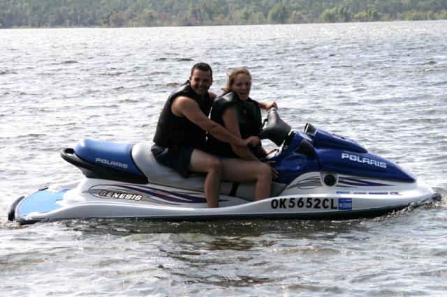 8 months pregnant and riding a Sea Doo!