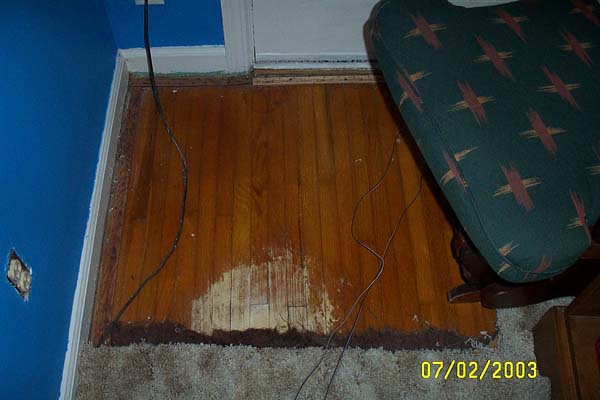 The white spot scared us...but it came up with a little sanding